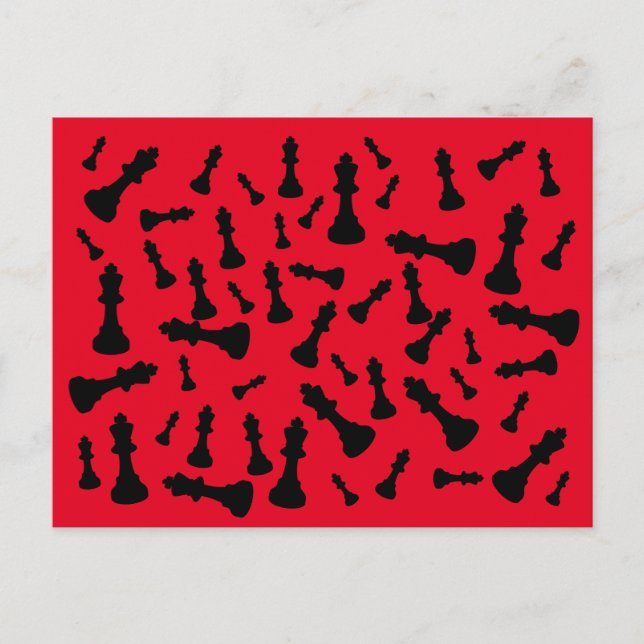 Minimalistischer Pop Art King Schach Postkarte (Vorderseite)