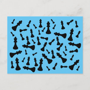 Minimalistischer Pop Art King Schach Postkarte