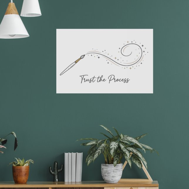 Minimalistischer Poster 'Vertraue dem Prozess' (Wohnzimmer 1)