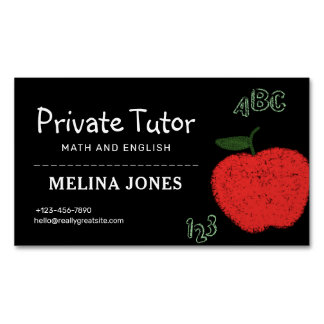 Minimalistischer Privatlehrer und Lehrer Magnetische Visitenkarte