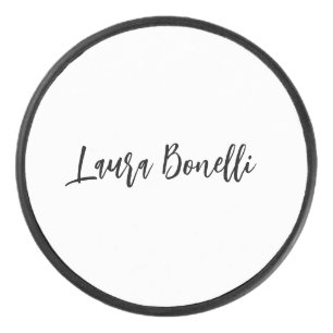 Minimalistischer professioneller handschriftlicher eishockey puck