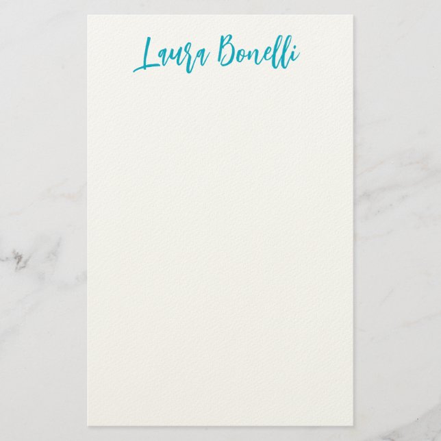 Minimalistischer professioneller Handwritten Plain Briefpapier (Vorderseite)