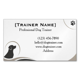 Minimalistischer professioneller Hundetrainer indi Magnetische Visitenkarte