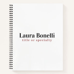 Minimalistischer professioneller moderner einfache notizbuch