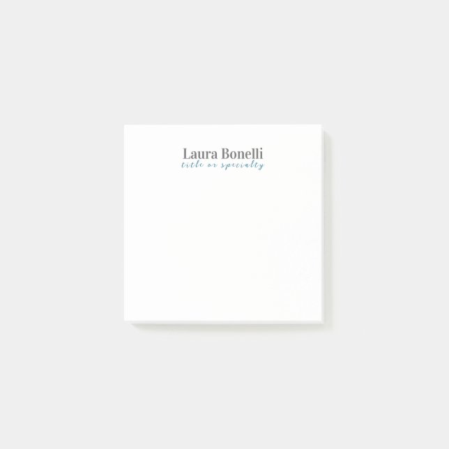 Minimalistischer professioneller moderner einfache post-it klebezettel (Vorderseite)
