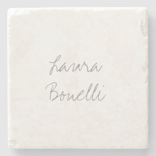 Minimalistischer professioneller Moderner Ihr Name Steinuntersetzer