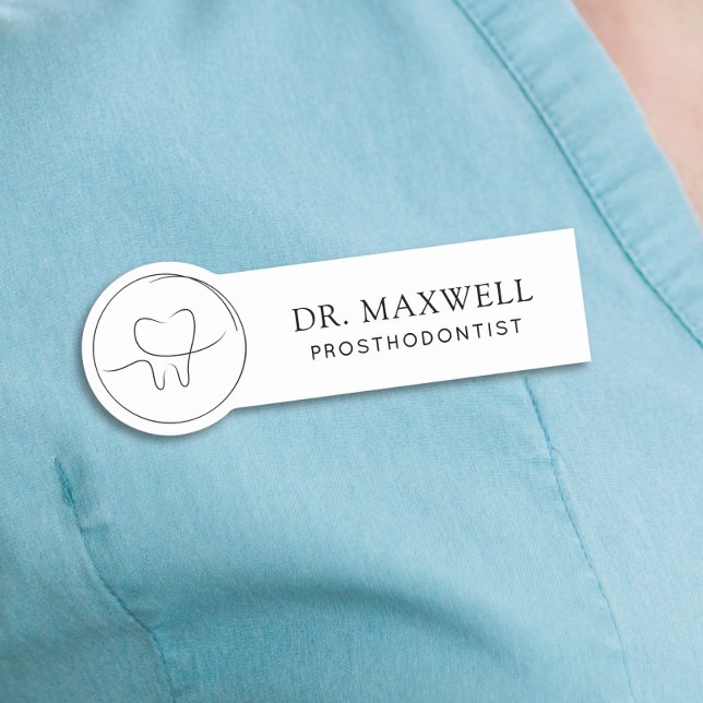 Minimalistischer Prothetiker Namensschild (Von Creator hochgeladen)