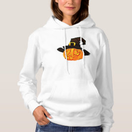 Minimalistischer Pumpkin-Hexenhut Hoodie