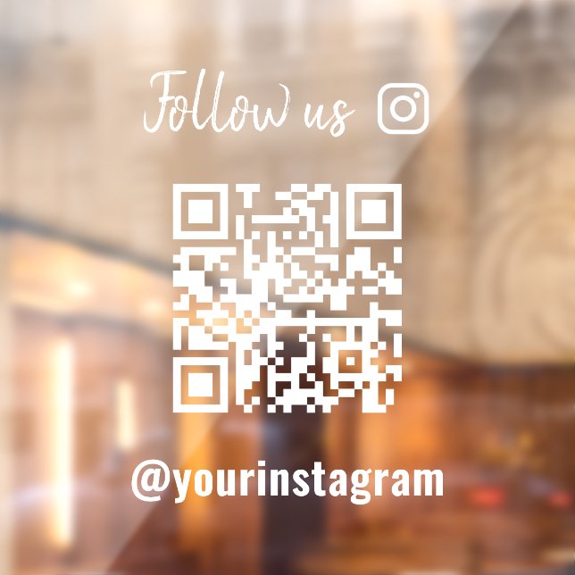 Minimalistischer QR-Code auf Instagram Fensteraufkleber (Blatt 2)