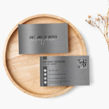 Minimalistischer QR-Code aus metallischem Bürstens