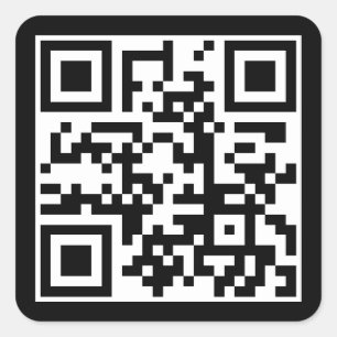 Minimalistischer QR-Code Beruflich Business Compan Quadratischer Aufkleber
