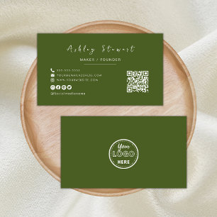 Minimalistischer Qr-Code Berufliche Logo-Motive gr Visitenkarte