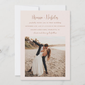 Minimalistischer QR Code Boho All in One Wedding Einladung