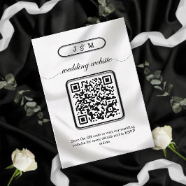 Minimalistischer QR-Code Elegante Schwarz-Weiß-Hoc Begleitkarte