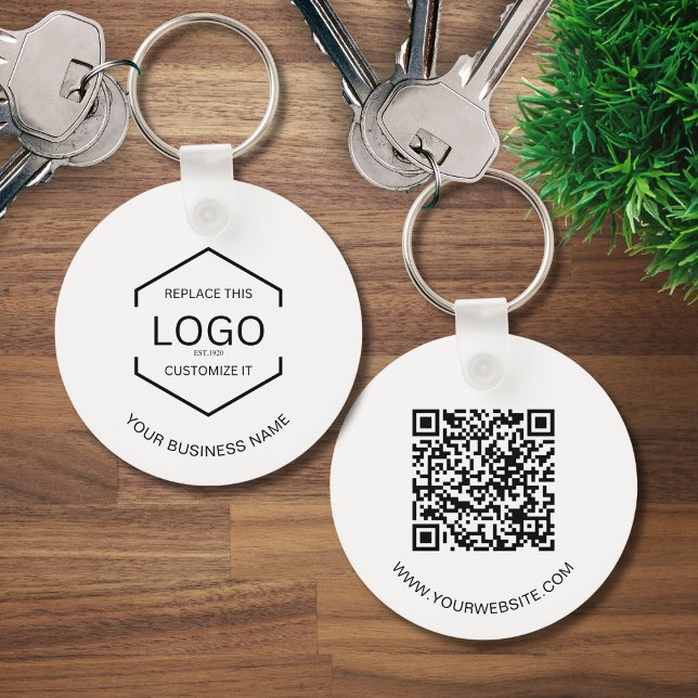 Minimalistischer QR-Code Firmenlogo Schlüsselanhänger (Von Creator hochgeladen)