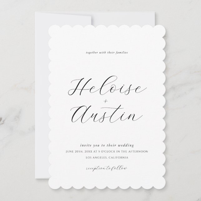 Minimalistischer QR Code Foto B&W Einladung zur Ho (Vorderseite)