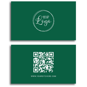 Minimalistischer QR-Code für das Grün und Weiß von Visitenkarte