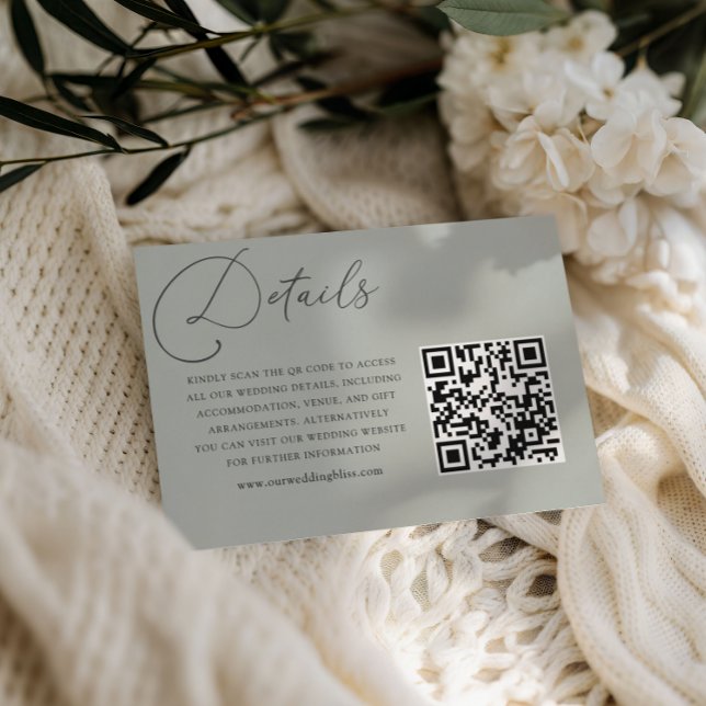 Minimalistischer QR-Code für die Hochzeit Begleitkarte (Von Creator hochgeladen)