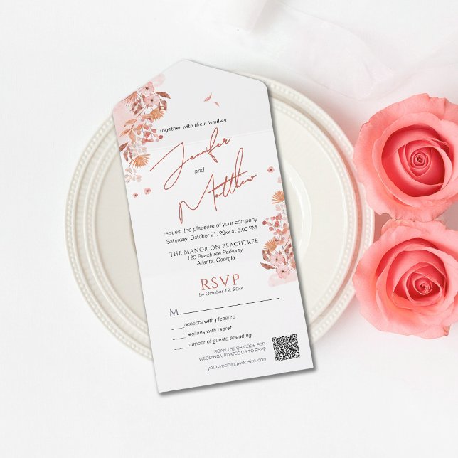 Minimalistischer QR-Code für Elegankalligrafie All In One Einladung (Von Creator hochgeladen)