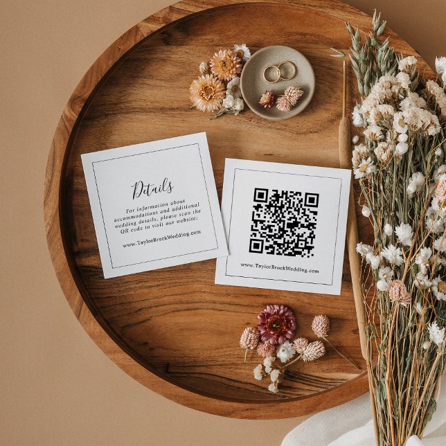 Minimalistischer QR-Code für Hochzeiten Begleitkarte (Von Creator hochgeladen)