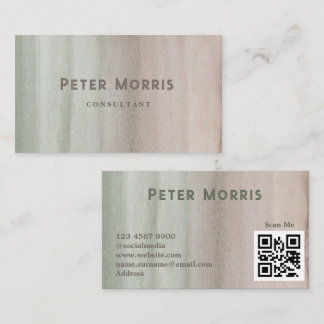 Minimalistischer QR-Code für neutrales Ton Berufli Visitenkarte