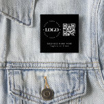 Minimalistischer QR-Code für Unternehmen Button<br><div class="desc">Werben Sie mit diesem modernen Button für Ihr Unternehmen,  mit dem Logo,  QR Code & Text. Fügen Sie einfach Ihr Logo hinzu,  indem Sie auf "Personalisieren" klicken.</div>