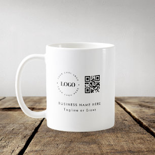 Minimalistischer QR-Code für Unternehmen Kaffeetasse