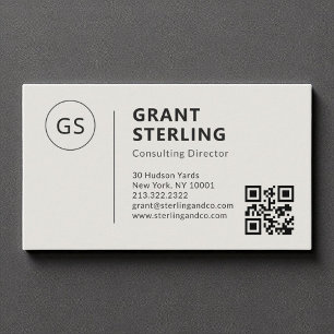 Minimalistischer QR-Code für Unternehmen Visitenkarte