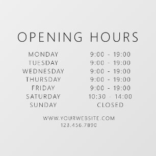 Minimalistischer QR-Code Geschäft Öffnungszeiten S Fensteraufkleber