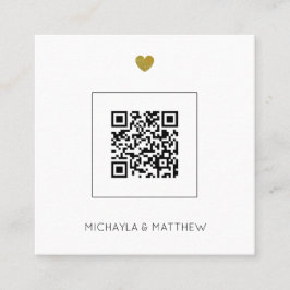 Minimalistischer QR Code Gray Wedding Einladung