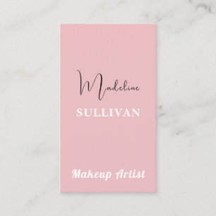 Minimalistischer QR-Code in Rosa Visitenkarte