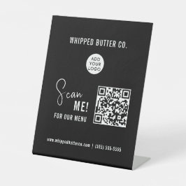 Minimalistischer QR-Code | LOGO Business Sockelschild