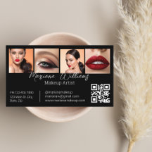 Minimalistischer qr Code Makeup Künstler 4 Fotos s