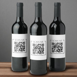 Minimalistischer QR-Code-Prüfung Weinetikett