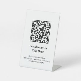 Minimalistischer QR-Code | Sauberes, modernes Gesc Sockelschild