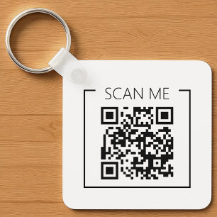 Minimalistischer QR-Code-Scan-Me-Geschäftscode Schlüsselanhänger