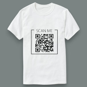 Minimalistischer QR-Code-Scan-Me-Geschäftsstyle T-Shirt