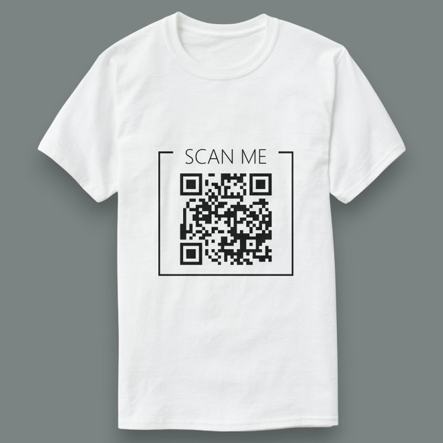 Minimalistischer QR-Code-Scan-Me-Geschäftsstyle T-Shirt (Von Creator hochgeladen)