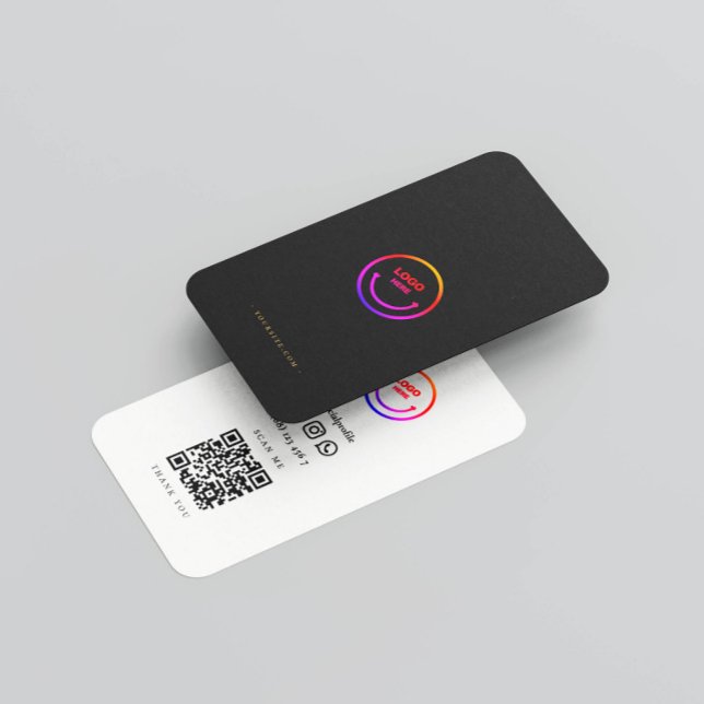 Minimalistischer QR-Code Sozial Beruflich Visitenkarte (Von Creator hochgeladen)