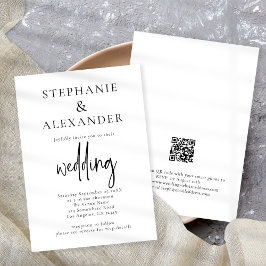 Minimalistischer QR-Code zum Hochgeben einer belie Einladung