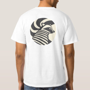 Minimalistischer Raccoon Graphic T - Shirt Moder