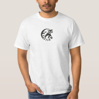 Minimalistischer Raccoon-T - Shirt - Schwarz-Weiß-