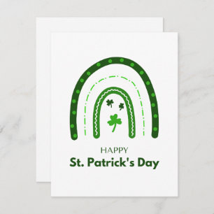 Minimalistischer Rainbow Happy St. Patrick's Day Feiertagskarte