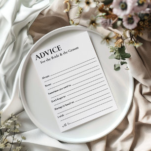 Minimalistischer Rat für Braut und Bräutigam Einladung