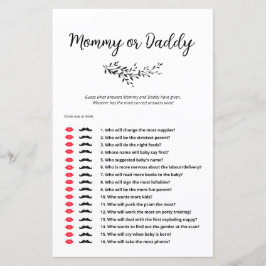 Minimalistischer Ratgeber, der das Spiel Mama oder