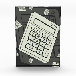 Minimalistischer Rechner und mathematische Mustera Fotoblock