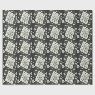 Minimalistischer Rechner und mathematische Mustera Geschenkpapier