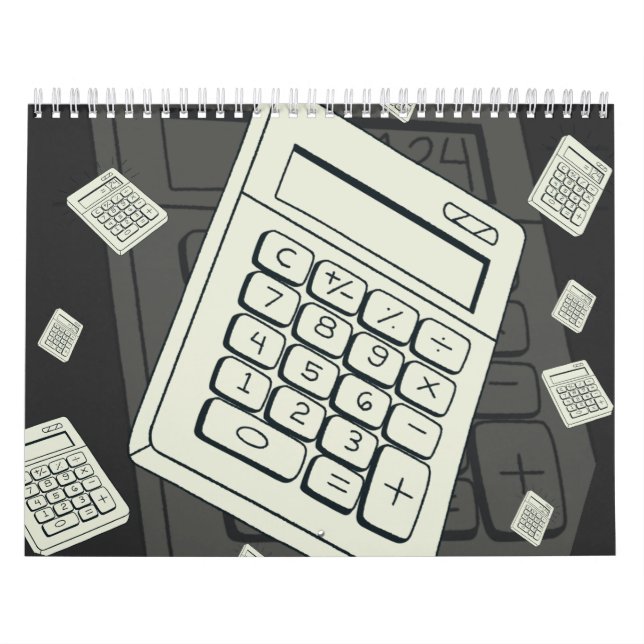 Minimalistischer Rechner und mathematische Mustera Kalender (Titelbild)