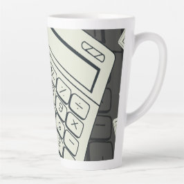 Minimalistischer Rechner und mathematische Mustera Milchtasse