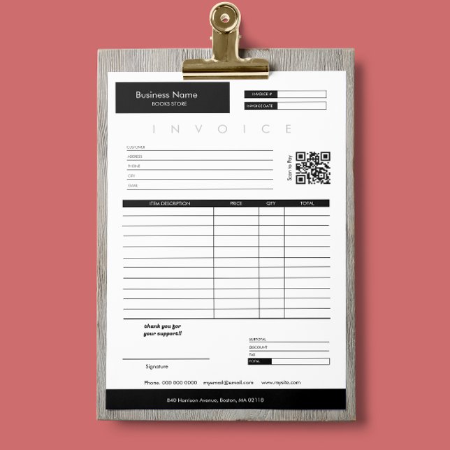 Minimalistischer Rechnungsabsatz für kleine Untern (Minimalist Invoice Sales Receipt Small Business client invoice service invoice paid invoice sales )